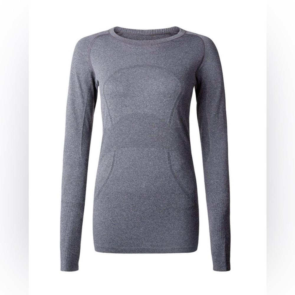 Lululemon🍋 Swiftly Tech Long Sleeve Heathered Gray Size 8.